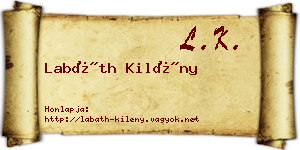 Labáth Kilény névjegykártya